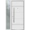 Vdomdoors Steel Door Deux 1705 White Enamel Sidelight Exterior Black Window Stainless Inserts Single Modern P DEUX1705EXD-BEM-W36+12 x H80-Right-hand Inswing - alternate 4