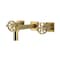 Kingston Brass Double-Handle Wall Mount Bathroom Faucet, Brushed Brass KS6127RX - alternate 1