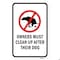 Signmission Owners Must Clean Up After Their Dogs, Heavy-Gauge Aluminum, 18" x 24", A-1824-24913 A-1824-24913 - alternate 2