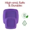 Smarty Had A Party 7.25" Purple Flat Rounded Square Disposable Plastic Appetizer/Salad Plates (120 Plates), 120PK 4837PRP-CASE - alternate 6