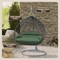 Leisuremod Teardrop Hanging Swing Chair with Stainless Steel Stand, 440 lb Capacity, Weatherproof RSCGR-57DG - alternate 6