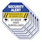 Signmission Security Alert Trespasser Will Be P, 10 inch X 10 inch, Aluminum Metal Signs, 5PK OC-A-5Pack-10-186 - alternate 1