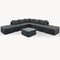 Homeroots Two Piece Outdoor Gray Wicker Sectional Seating Group with Gray Cushions 625671 - alternate 1