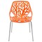 Leisuremod Modern Asbury Dining Chair with Chromed Legs, Orange AC16OR - alternate 7