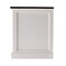 Homeroots Distressed White and Deep Brown Nightstand With Shelves 397625 - alternate 6