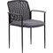 Boss Guest Chair, Black Back, 24" L 33" H, Fixed, Mesh Seat B6909-GY - alternate 1