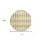 Homeroots 8' Gold And Light Brown Round Geometric Washable Indoor Outdoor Area Rug 577039 - alternate 6