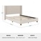 Martha Stewart Kay Full Upholstered Platform Bed w/Channel Stitched Wingback Headboard/Cushioned Siderails, Beige TW-3WDB03B-F-BG-MS - alternate 7