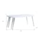 Homeroots 47" White Clear and Silver Wood And Glass And Metal Coffee Table 490767 - alternate 4
