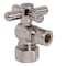Westbrass Angle Stop, 5/8" OD x 3/8" OD, 1/4-Turn Cross Handle in Stainless Steel D105BX-20 - alternate 1