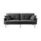 Homeroots 85" Dark Gray Polyester Blend Convertible Futon Sleeper Sofa And Toss Pillows With Silver Legs 544955 - alternate 10