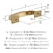 Amerock Incisive 3 inch (76mm) Center-to-Center Champagne Bronze Cabinet Pull, 25PK 25VMP37120CZ - alternate 2