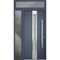 Vdomdoors Steel Door Deux 1717 Gray Graphite Sidelight and Transom Window Stainless Inserts Single Modern Pai DEUX1717EXD-GRE-W36+14xH80+16-LH-O - alternate 5