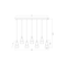 Z-Lite Aimie 7-Light Linear Chandelier, 6 in W, Modern Gold 828P6-7L-MGLD - alternate 6