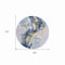 Homeroots 8' Blue And Gold Round Abstract Washable Indoor Outdoor Area Rug 611302 - alternate 4