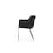 Homeroots Black Faux Leather and Steel Dining Arm Chair 719108 - alternate 4