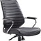 Homeroots Black and Silver Adjustable Height Swivel Rolling Office Chair 572165 - alternate 6