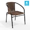 Flash Furniture Lila  Medium Brown Rattan Indoor-Outdoor Restaurant Stack Chair, PK4 4-TLH-037-DK-BN-GG - alternate 8