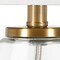 Homeroots 14" Clear Glass Geometric Table Lamp With White Drum Shade 546136 - alternate 4