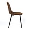 Homeroots Set of Four Espresso and Black Faux Suede and Steel Dining Side Chairs, 4PK 719326 - alternate 8