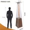 Edendirect 48000 BTU Wood Grain Outdoor Tower Propane Radiant Patio Heater with Tip-Over & Anoxia Protection ZRW3802P366686 - alternate 5