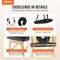 Vevor Professional Massage Table 30 in W Portable 2 Folding Massage Table 750LBS WT213G - alternate 3