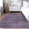 Homeroots 9' X 12' Plum Purple And Gray Striped Washable Indoor Outdoor Area Rug 588122 - alternate 3