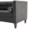 Homeroots Gray Velvet Upholstered Sofa with Bolster Pillows 473452 - alternate 4