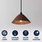 Jonathan Y Hattie 15 in. 1-Light Coastal Bohemian Metal and Woven Rattan LED Pendant Light, Black/Dark Brown JYL5713B - alternate 8