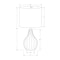 Monarch Specialties Lighting, 17"h, Table Lamp, Grey Ceramic, Ivory / Cream Shade, Contemporary I 9774 - alternate 2