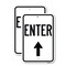 Signmission Enter Sign Enter with Up Arrow, 18'' X 24'' 2 Signs, Heavy Gauge Aluminum, 2PK A-1824-2PACK-24097 - alternate 1
