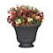L&G 12.9 in. H X 16 in. D Polyresin Pedestal Urn Planter Charcoal PVE8016TKI - alternate 2