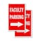 Signmission Faculity Parking With Arrow, A-Frame & 2 Decals Installed, Heavy-Duty Plastic Frame SBHD-D-2436-Faculity Parking With Arrow - alternate 5