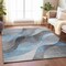 Homeroots 10' X 14' Sky Blue Gray And Silver Abstract Washable Indoor Outdoor Area Rug 616771 - alternate 4