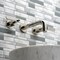 Kingston Brass Double-Handle Wall Mount Bathroom Faucet, Polished Nickel KS8126KL - alternate 4