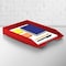 Acrimet Stackable Letter Tray Front Load Letter Size Document Organizer Plastic Solid Red 1 Unit 211.VM - alternate 5