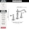 Delta 3-hole 6-16" installation Hole Widespread Lavatory Faucet, Chrome 3597LF-MPU - alternate 5