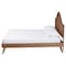 Baxton Studio Alecia Mid-Century Ash Walnut Wood Queen Size Platform Bed 253-12668-9408-ZORO - alternate 5