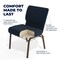 Flash Furniture 21"W Navy Blue Dot Fabric Church Chair w/Book Rack, 4PK 4-FD-CH0221-4-GV-S0810-BAS-GG - alternate 6