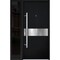 Vdomdoors Steel Door Deux 6072 Black Enamel Sidelight Exterior Window Sidelite Entry Door Painted W36+12xH80 DEUX6072EXD-BLK-W36+12 X H80-RH-I - alternate 1