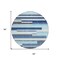 Homeroots 8' Blue Gray And Ivory Round Striped Washable Indoor Outdoor Area Rug 613262 - alternate 2