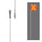 Safetywhips Warning Whip Heavy Duty Whip with Flag, White Whip, Orange Flag, Yellow Reflective X, 96 Length W08-X - alternate 2