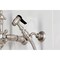 Kingston Brass Two-Handle Wall Mount Bridge Kitchen Faucet with Brass Sprayer, Brushed Nickel KS2448AXBS - alternate 2