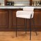 Homeroots 30" Beige And Black Fabric And Steel Bar Height Bar Chair 555671 - alternate 6
