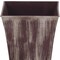 Homeroots 7in Brown and Ivory Textural Tone On Tone Recycled Plastic Indoor Outdoor Square Pot Planter 488264 - alternate 2