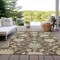 Homeroots 3' X 5' Chocolate And Beige Floral Washable Indoor Outdoor Area Rug 605193 - alternate 6