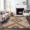 Homeroots 8' X 10' Copper Brown And Beige Tribal Washable Indoor Outdoor Area Rug 598109 - alternate 7