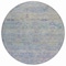 Homeroots 8' Plum And Silver Round Oriental Washable Indoor Outdoor Area Rug 631133 - alternate 3