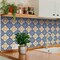 Homeroots 12" X 12" Blue and Yellow Nelly Peel And Stick Removable Tiles 555963 - alternate 4