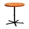 Leisure Craft 36" Round Perforated Pedestal Table, Portable, 40"H, Orange 36TAB40-ORANGE - alternate 1